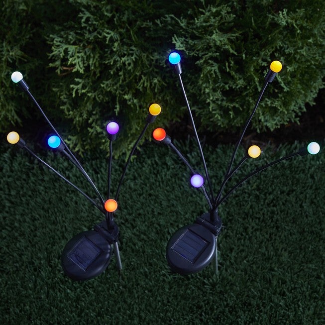 Multi Color Solar Swaying Stake Light, Set of 2, MULTI, hi-res image number null