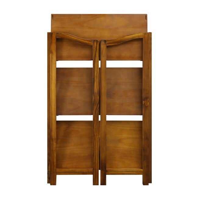 Stratford 3-Shelf Folding Bookcase-Warm Brown, , alternate image number 5