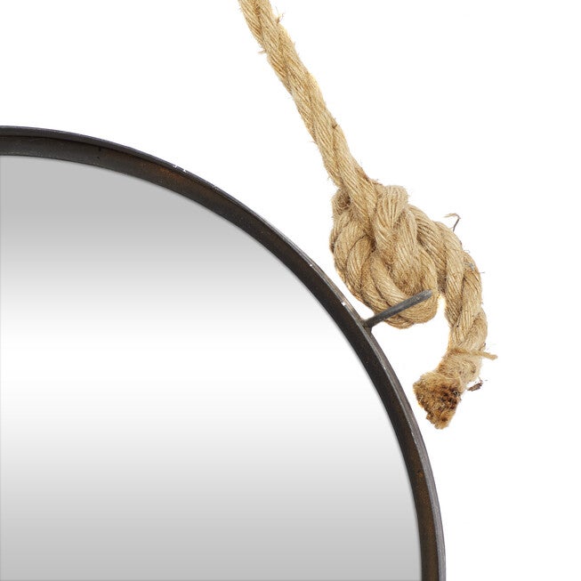 Set Of 2 Brown Metal Industrial Wall Mirror, , alternate image number 4