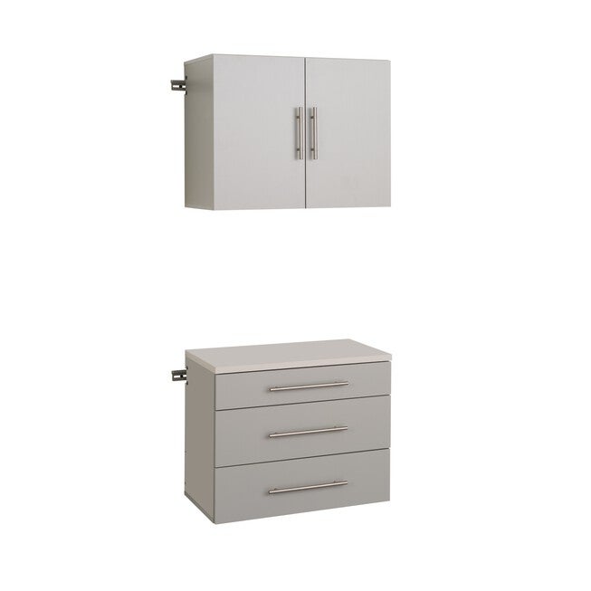 HangUps 30 inches Storage Cabinet Set A - 2pc, Light Gray, , on-hover image number null
