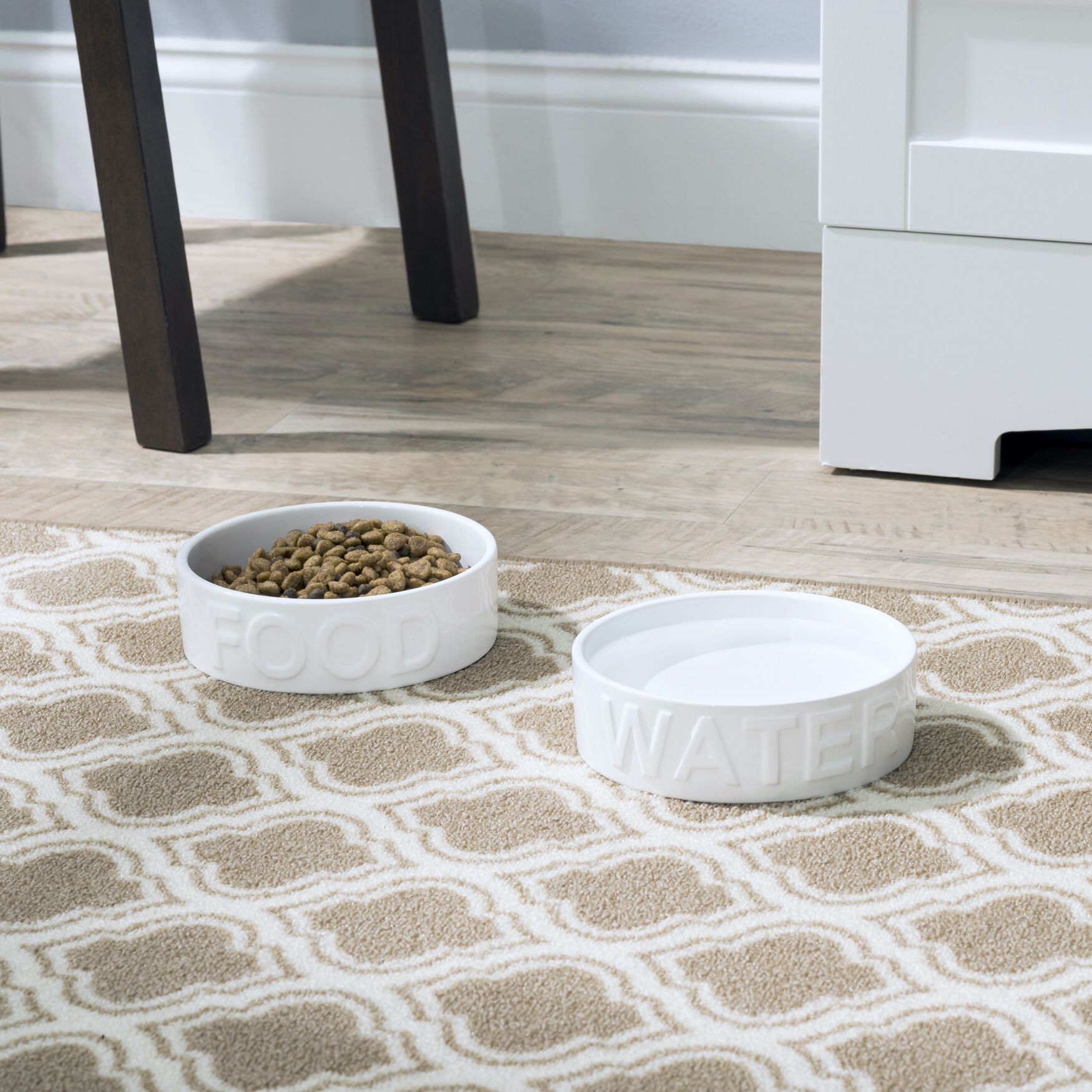 Set Of Classic Water And Food Pet Bowls Pet, , on-hover image number 1