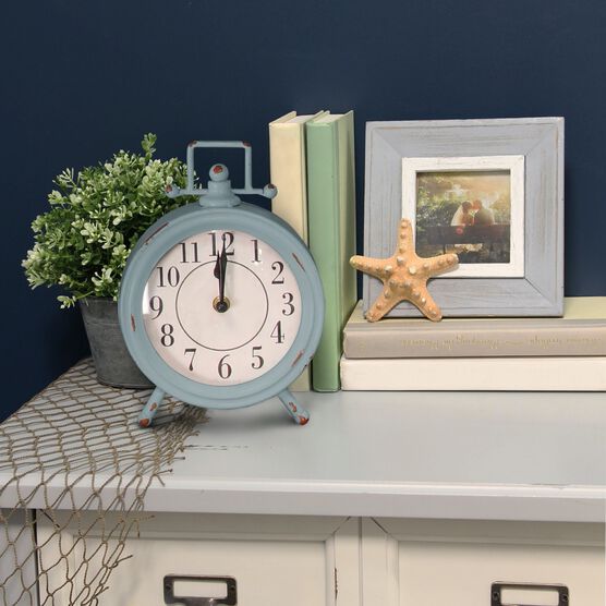 Dorothy Vintage Blue Metal Table Clock, , alternate image number null
