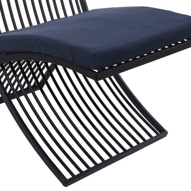 Set Of 3 Black Metal Eclectic Outdoor Seating Set, , alternate image number null