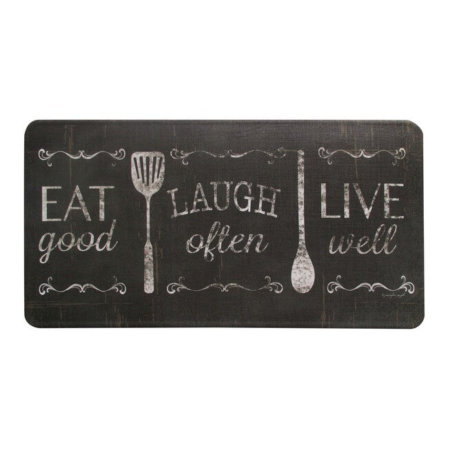Eat Laugh Live Anti-Fatigue Kitchen Mat, MULTI, hi-res image number null