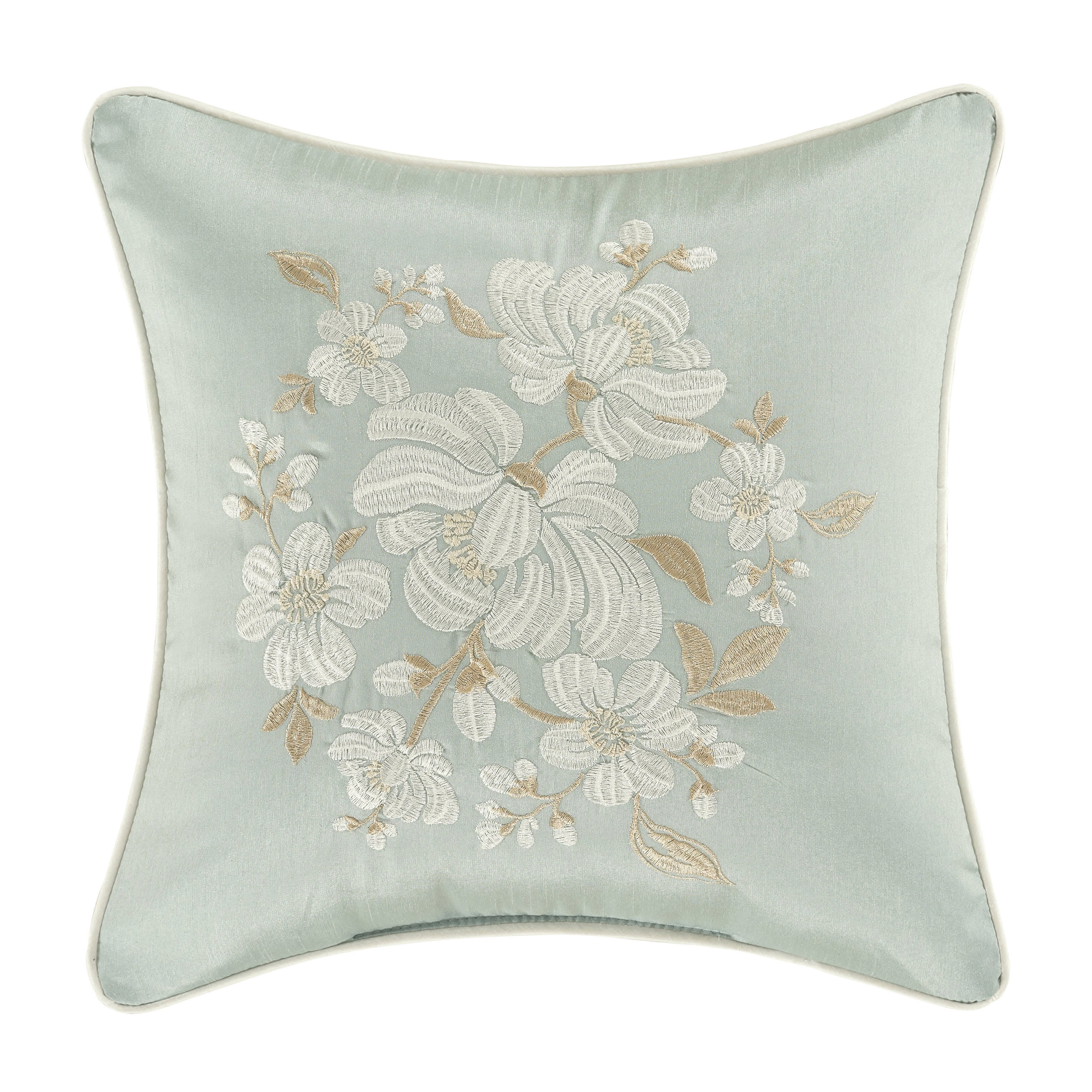 Spring Garden 16 Inch Square Decorative Throw Pillow, SPA, hi-res image number 0