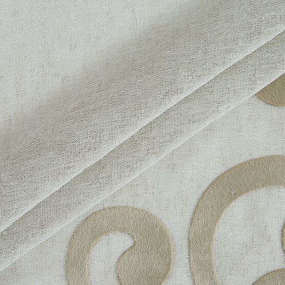 Natalie Semi Sheer Scroll Grommet Panel Pair, , alternate image number null