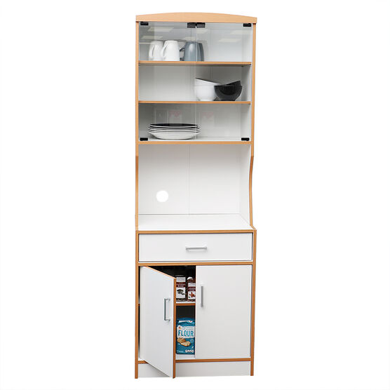 Home Basics Large Wood Microwave Cabinet, , alternate image number null