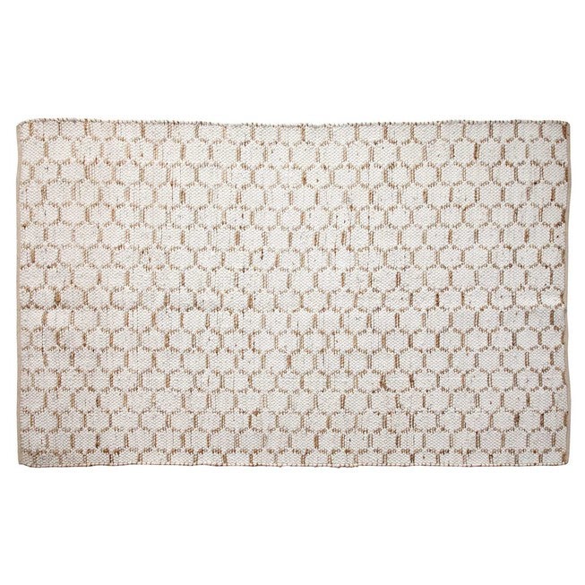 Beehive Modern Collection Area Rug, WHITE, hi-res image number 0