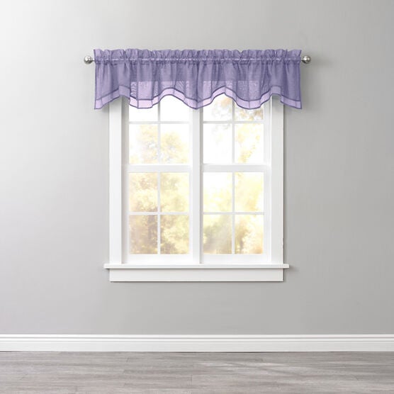 BH Studio Sheer Voile Layered Valance, LAVENDER, hi-res image number null
