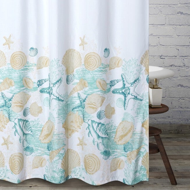 Grand Bahama Shower Curtain, WHITE, hi-res image number null