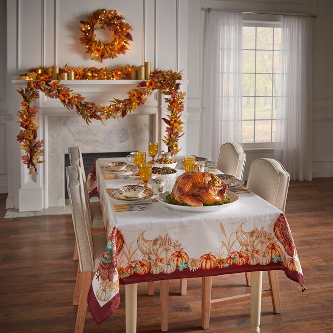 6-ft. Pre-lit Harvest Daisy Garland, , on-hover image number null