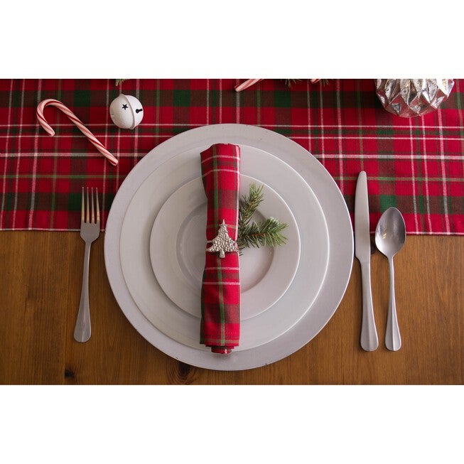Tartan Holly Plaid Table Runner 14x108, , alternate image number null