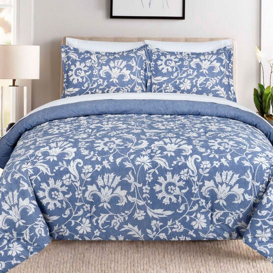 Porcelain Comforter Set, BLUE WHITE, hi-res image number null