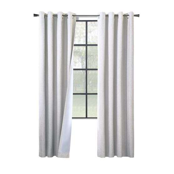 Thermaplus Bedford Indoor Grommet Curtain Panel Pair, , alternate image number null
