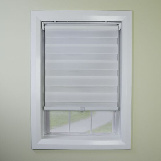 Cordless Zebra Slimline Privacy Window Shade Window, EGGSHELL, hi-res image number null