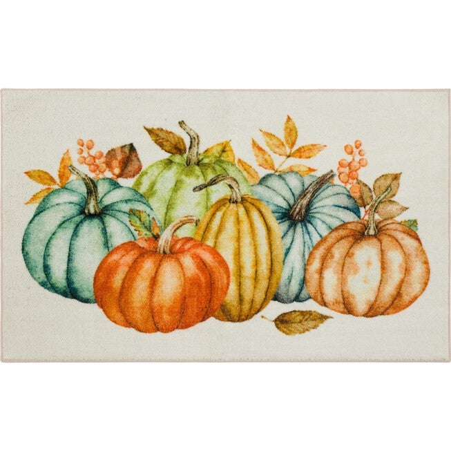 Fall Pumpkins Vintage Kitchen Rug, VINTAGE, hi-res image number null