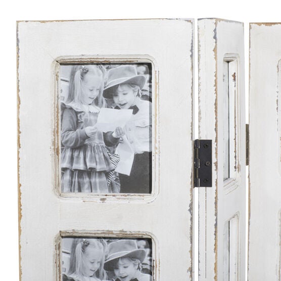 White Wood Farmhouse Room Divider Screen, 51 " x 1 " x 27 ", , alternate image number null