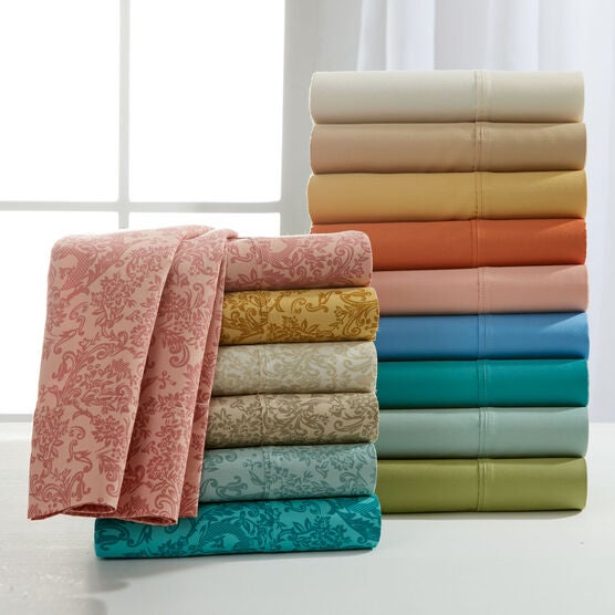 500 Thread Count Damask Print Sheet Set, , alternate image number null
