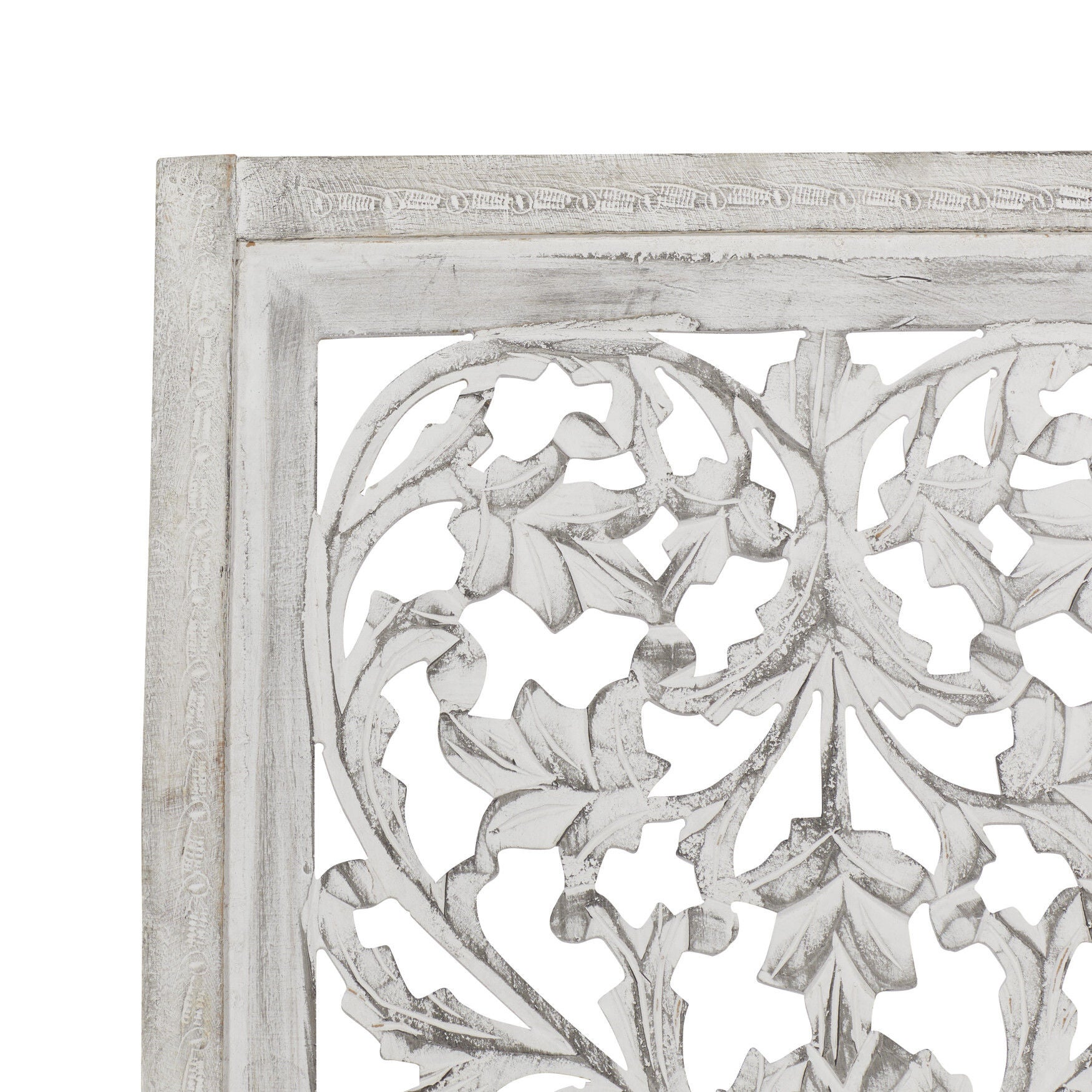 Cream Traditional Floral Mango Wood Wall Decor Wall Decor, , alternate image number 5