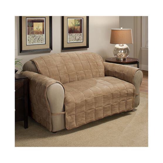 Ultimate Faux Suede Sofa Furniture Slipcover, CAMEL, hi-res image number null