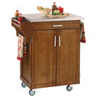 Cottage Oak Finish Create a Cart with Stainless Steel Top , OAK STAINLESS STEEL, hi-res image number null