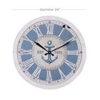 White Coastal Wood Wall Clock, , alternate image number null
