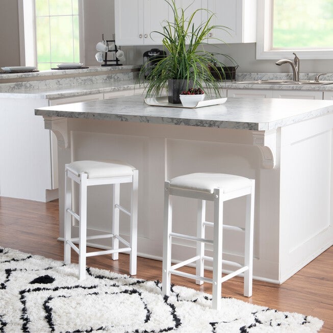 Lancer 5-Pc. Tavern Set White Faux Marble, , alternate image number null