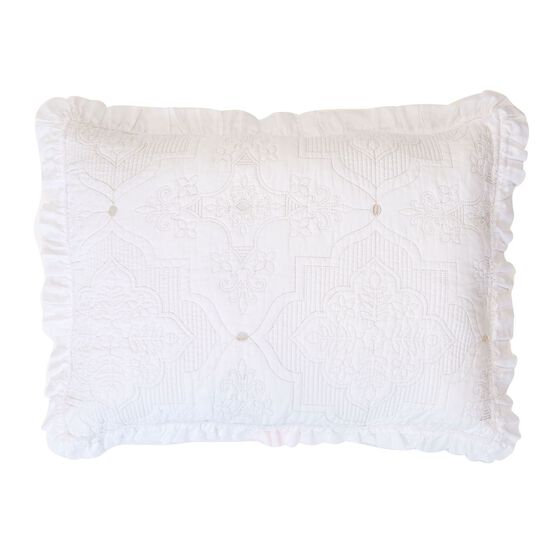 Sophia Embroidered Ruffle Sham, Sophia Embroidered Ruffle Sham,