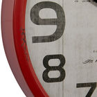 Red Farmhouse Metal Wall Clock, , alternate image number null
