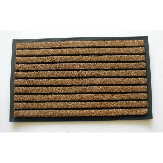 Natural Ribbed Coir Mat With Rubber Backing Floor Coverings, MULTI, hi-res image number null