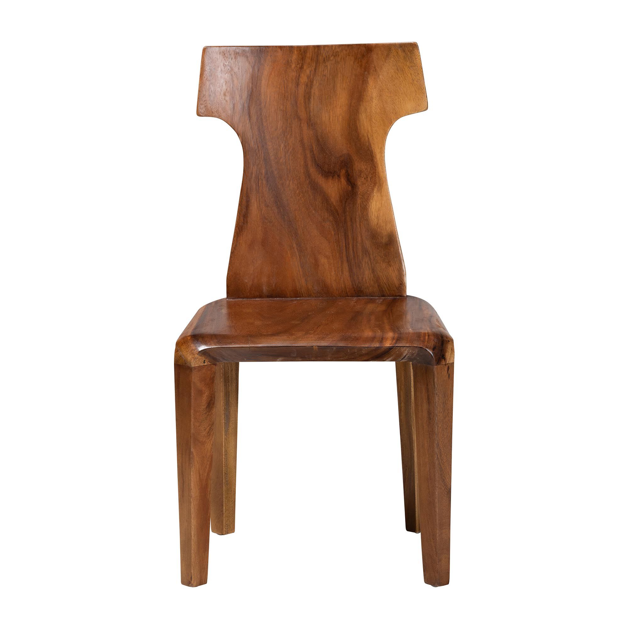 Larissa Suar Wood Dining Chair, BROWN, alternate image number 2