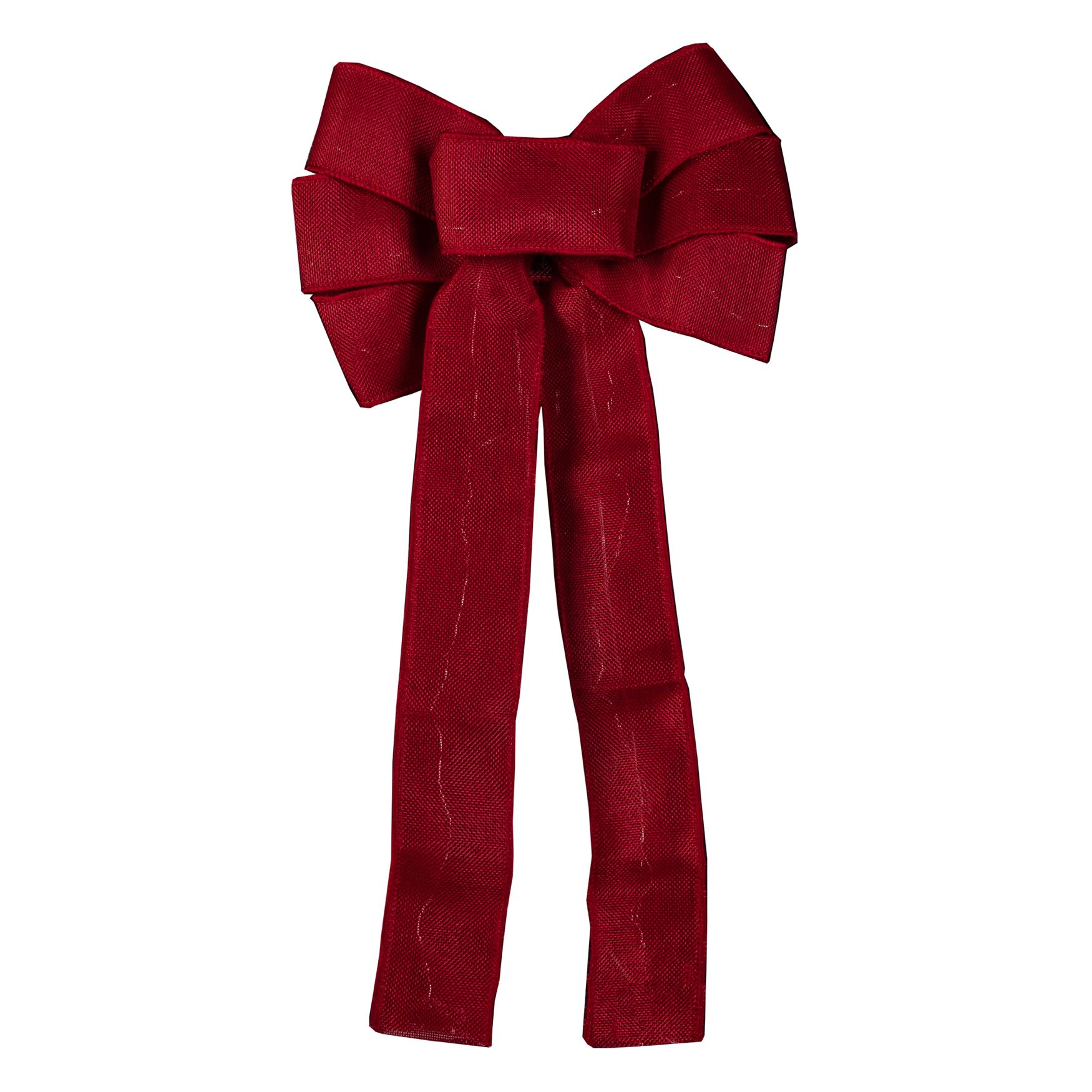 Red LED Wired Ribbon Bow, , alternate image number 2