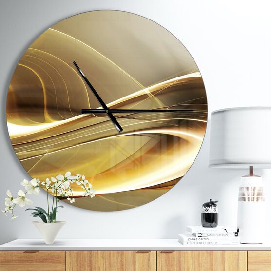 Elegant Modern Sofa Wall Clock, GOLD, hi-res image number null