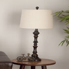 Set Of 3 Brown Polystone Traditional Floor Lamp, , alternate image number null