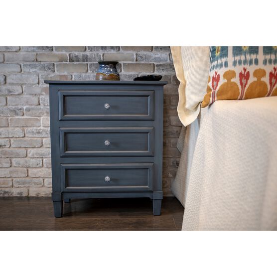 3 Drawer Side Table Antique Navy By J Hunt Coffee End Side