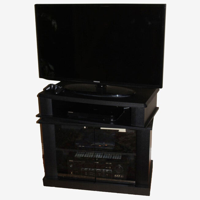 Swivel Top Entertainment Cart, BLACK, hi-res image number 0