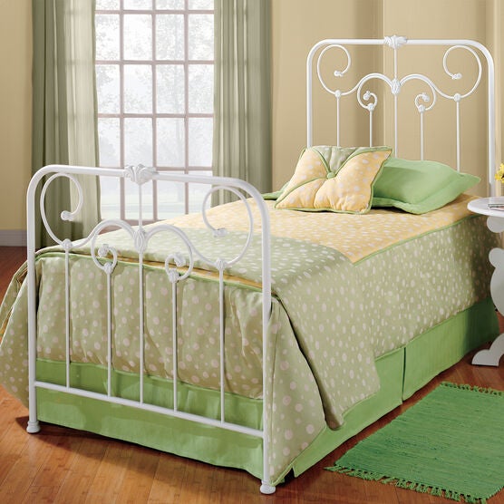 Twin Bed with Bed Frame, 76"Lx36"Wx53"H, WHITE Twin Bed with Bed Frame, 76"Lx36"Wx53"H, WHITE