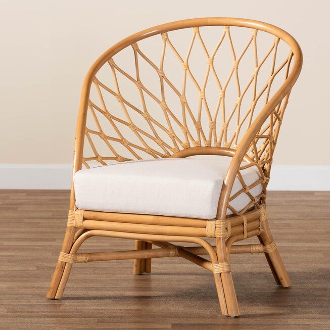 Emmeline Bohemian Honey Rattan Accent Chair, , alternate image number null