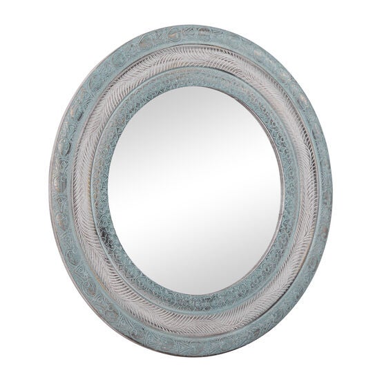 Beige Wood Farmhouse Wall Mirror, , alternate image number null