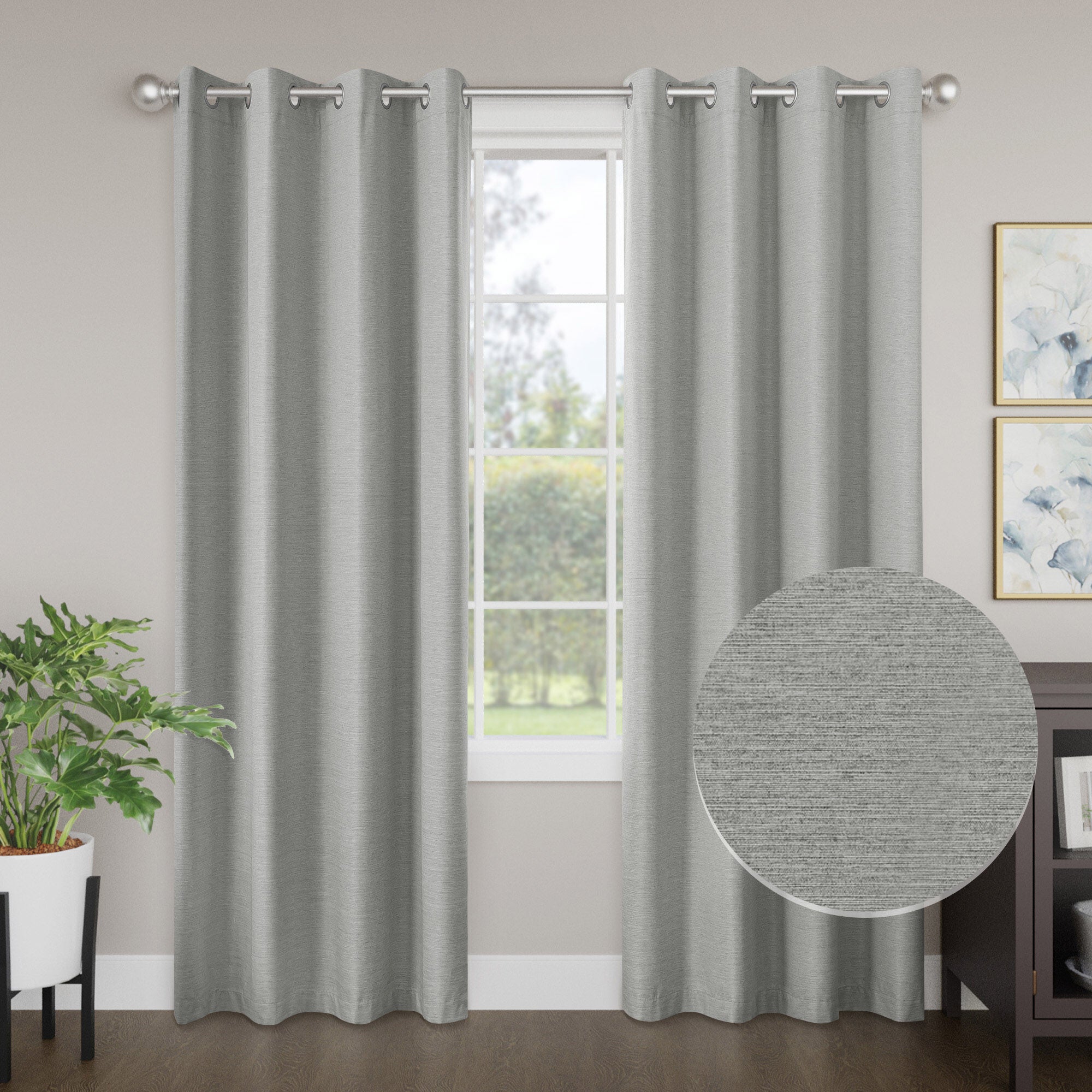 Brushed 100% Blackout Grommet Pair