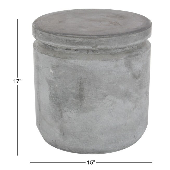 Grey Fiber Clay Industrial Stool, , alternate image number null