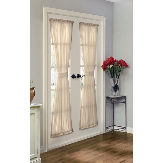 Rhapsody Lined Indoor Single Rod Pocket Curtain Door Window Panel, MUSHROOM, hi-res image number null