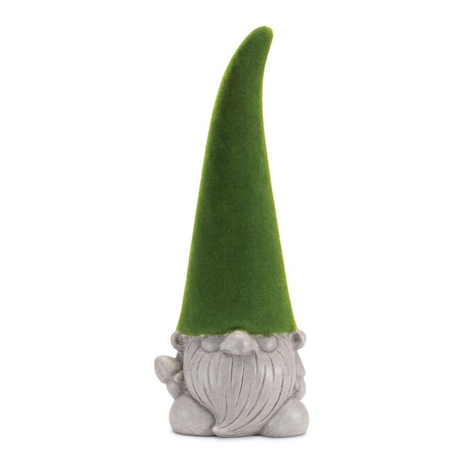 Mossy Terra Cotta Gnome Statue (Set of 2), GREEN/GREY, hi-res image number null