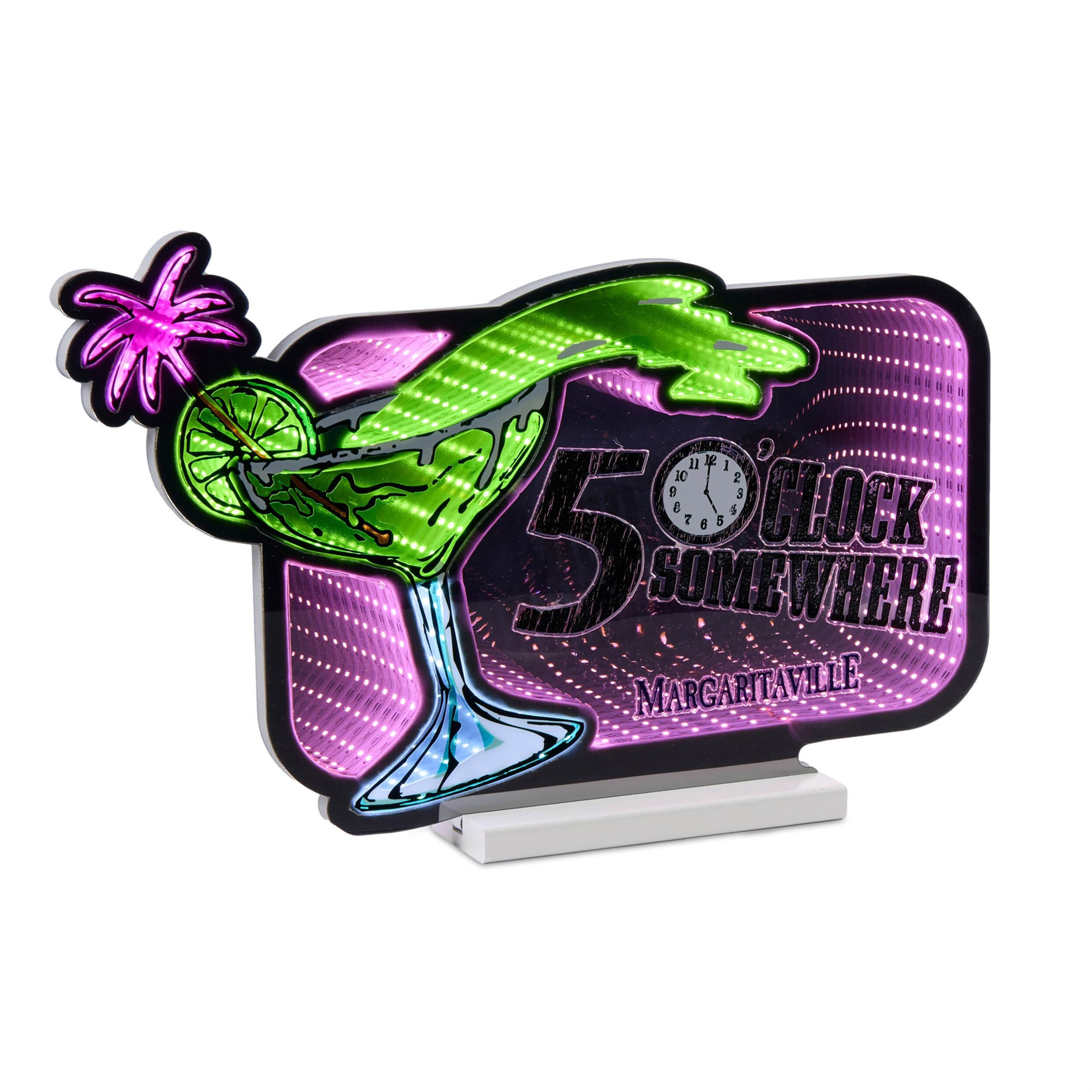 Margaritaville 5 o'Clock EkkoLight 12 inchesH, PINK GREEN, hi-res image number 0