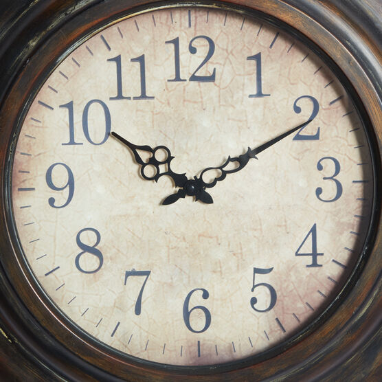 Brown Rustic Metal Wall Clock, , alternate image number null