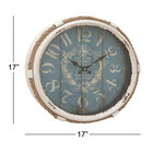 Blue Coastal Metal Wall Clock, , alternate image number null