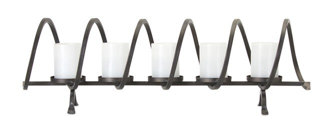 Votive Holder 31 inchesW x 9.75 inchesH Iron, BLACK, hi-res image number null