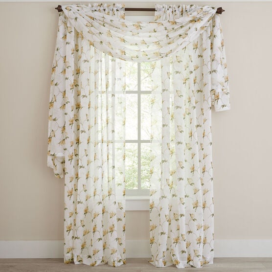 Chancellor Crushed Voile Rod-Pocket Panel, Chancellor Crushed Voile Rod-Pocket Panel,