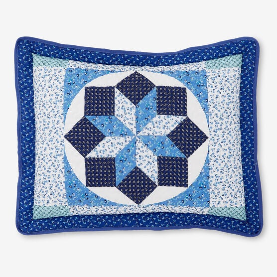 starburst printed patchwork standard sham, 