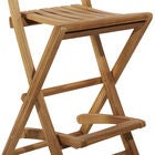 Set Of 2 Brown Teak Wood Traditional Bar Stool, , alternate image number null